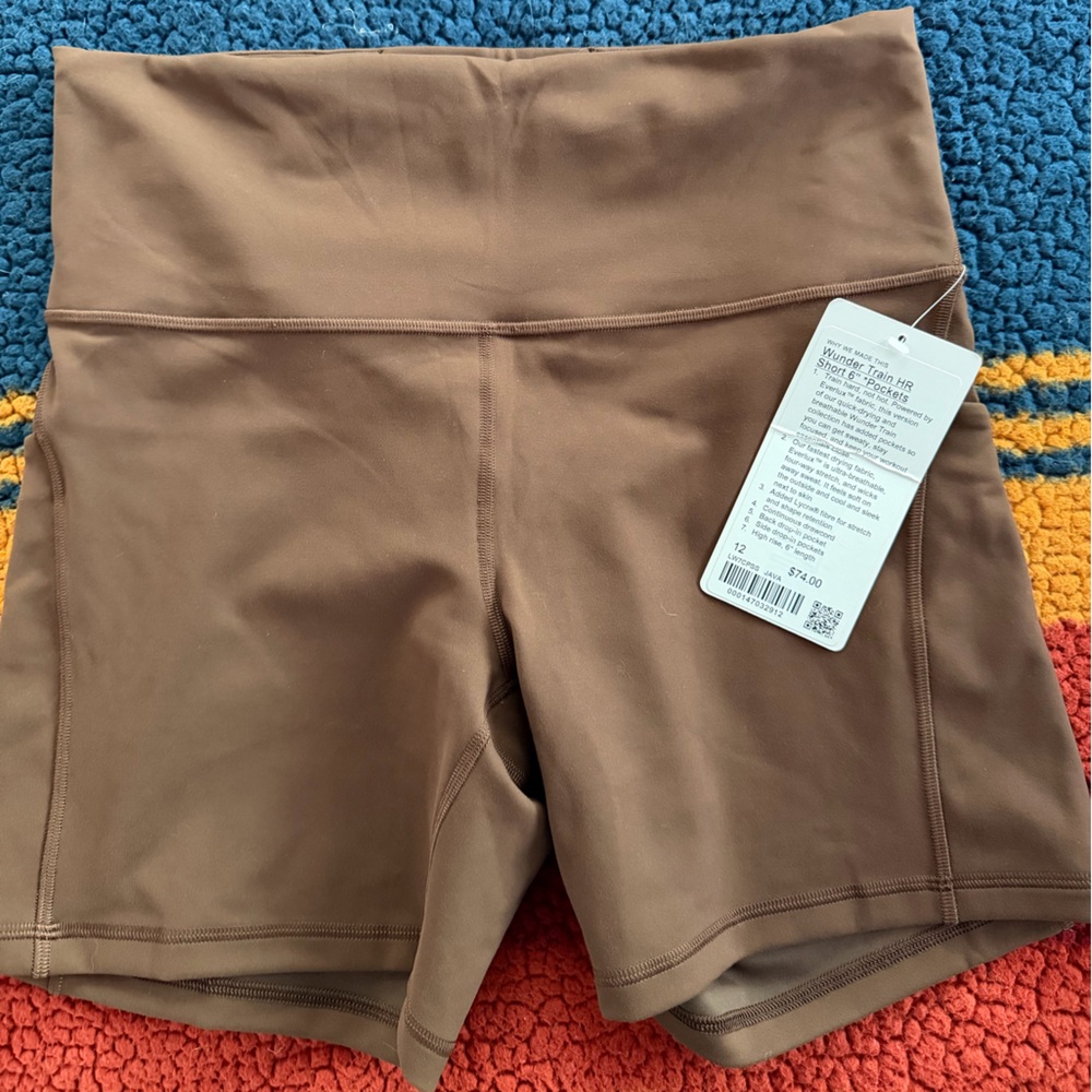 NWT Lululemon Wunder Train with pockets -Java